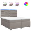vidaXL Boxspring posteľ s matracom sivohned&yacute; 200x200 cm l&aacute;tka