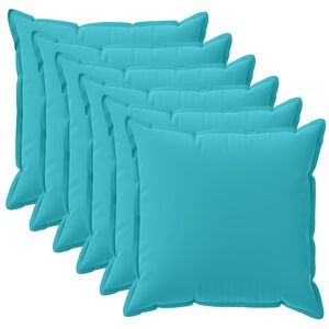 vidaXL Podložka s vank&uacute;&scaron;om HOUTEN 6 ks Tyrkysov&aacute; Polyester