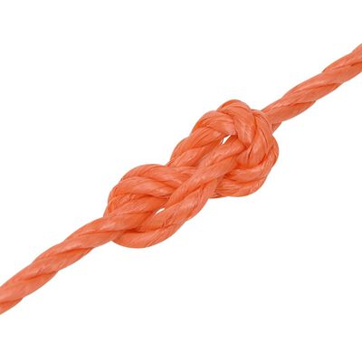 vidaXL Pracovné lano oranžové 8 mm 100 m polypropylén