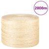 vidaXL Lano 100 % sisal 3 mm 2000 m
