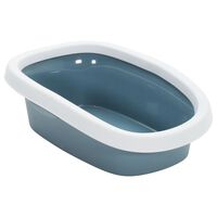 vidaXL Toaleta pre mačky bielo-modrá 58x39x17 cm PP