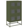 vidaXL Highboard Olive Green 68x39x123 cm Oceľ