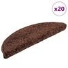 vidaXL Schodov&eacute; rohože 20 ks 56x17x3 cm hned&eacute; polkruhov&eacute;