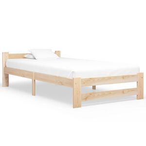 vidaXL Posteľn&yacute; r&aacute;m borovicov&yacute; mas&iacute;v 90x200 cm