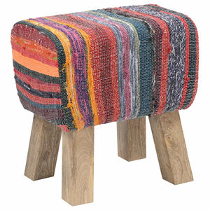 vidaXL lavička 40 x 30 x 45 cm Skutočn&aacute; koža Viacfarebn&yacute;