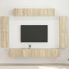 vidaXL TV skrinka 8 pcs Sonoma dub