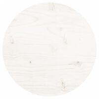 vidaXL Stolová doska okrúhla biela Ø30x3 cm masívna borovica