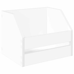 vidaXL Box na vinylov&eacute; albumy Biela 38 x 30 x 29 cm Kompozitn&eacute; drevo