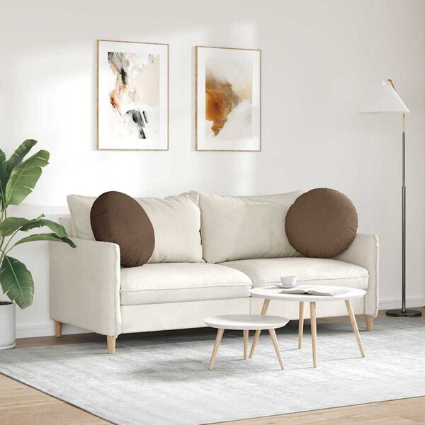 vidaXL Vank&uacute;&scaron;e na sedenie 2 pcs Hned&aacute; &Oslash;50 x 19 cm l&aacute;tka