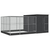 vidaXL Voli&eacute;ra s nadstavcom strieborn&aacute; 497x303x216 cm oceľ