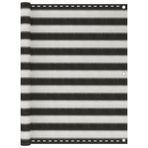 vidaXL Tieniaca plachta na balk&oacute;n z HDPE 120x500 cm antracitov&aacute; a biela