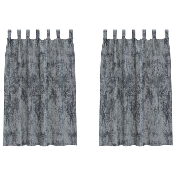 vidaXL Sametové závesy 2 pcs Strieborná šedá 175 x 140 cm Zamat