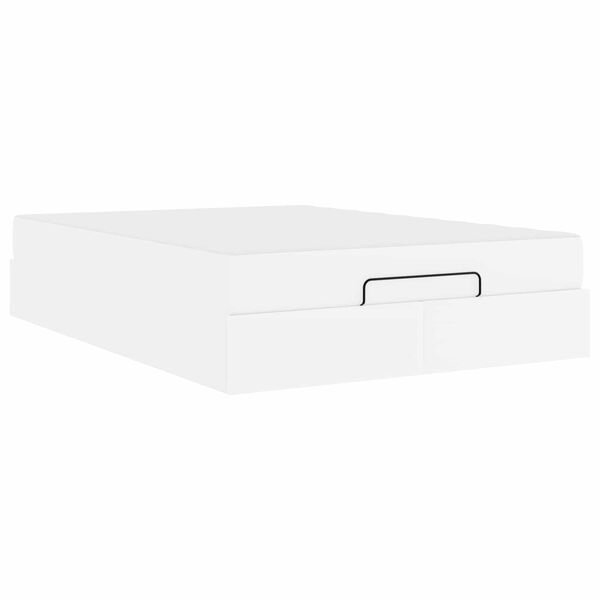 vidaXL R&aacute;m postele s matracom s matracmi 2 pcs Biela PVC