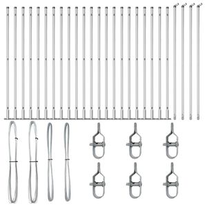 vidaXL Stĺp na plot. 26 pcs Sivá 3,2 x 3,2 x 83,5 cm