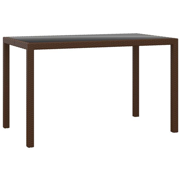 vidaXL 3-dielny záhradný jedálenský set s podložkami polyratan hnedý