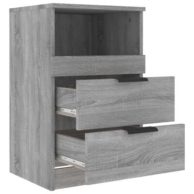 vidaXL Nočné stolíky 2 ks sivý dub sonoma spracované drevo