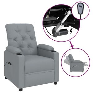 vidaXL Elektrick&eacute; skl&aacute;pacie kreslo bledosiv&eacute; l&aacute;tka