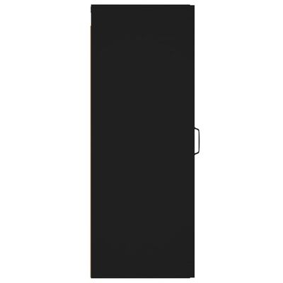 vidaXL Nástenná skrinka čierna 34,5x34x90 cm spracované drevo