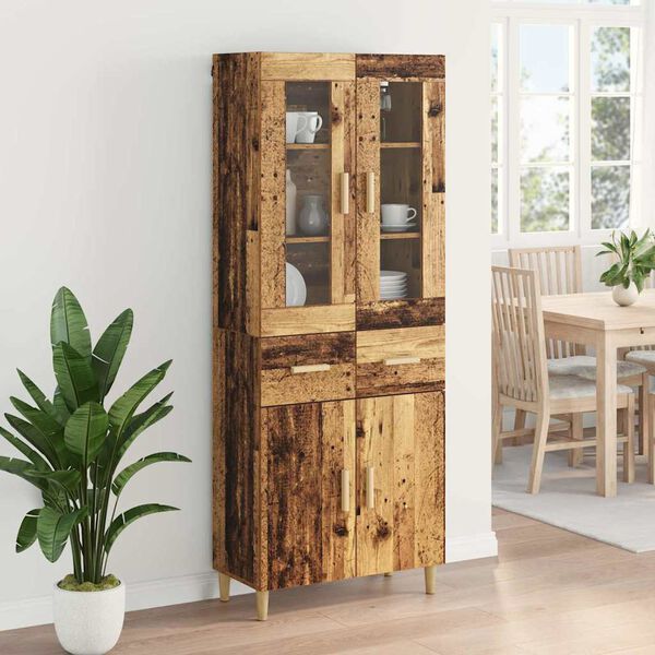 vidaXL Highboard Star&eacute; drevo 69,5 x 34 x 180 cm Kompozitn&eacute; drevo