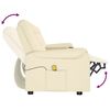 vidaXL 4-miestne sklápacie masážne kreslo+držiak na poháre, krémové