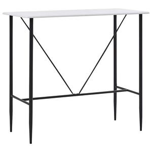 vidaXL Barov&yacute; st&ocirc;l biely 120x60x110 cm MDF