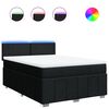 vidaXL Posteľn&yacute; r&aacute;m boxspring s matracom čierny 160x200 cm l&aacute;tka