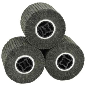 vidaXL Br&uacute;sne valce 3 pcs Čierna 12 x 12 x 10 cm Syntetick&eacute; vl&aacute;kno
