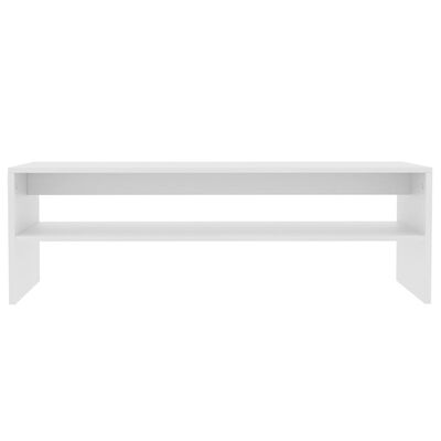 vidaXL Konferenčný stolík, biely 100x40x40 cm, drevotrieska