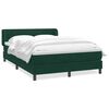 vidaXL Posteľn&yacute; r&aacute;m boxsping s matracom tmavozelen&yacute; 160x220 cm zamat