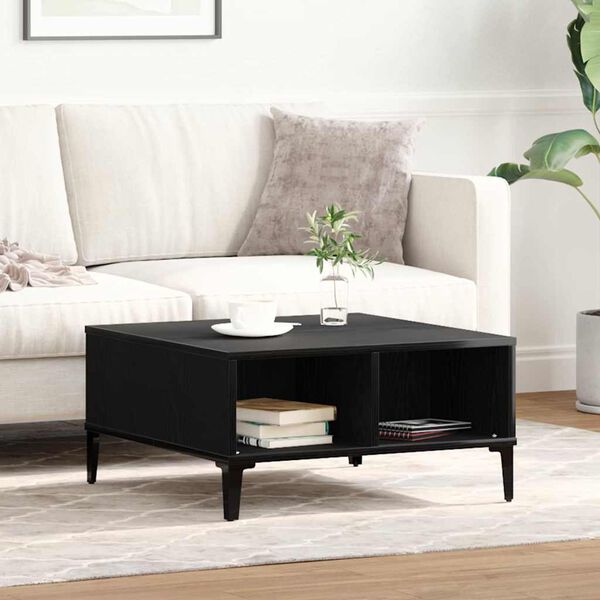 vidaXL Konferenčný stolík Čierny dub 60 x 60 x 30 cm Kompozitné drevo