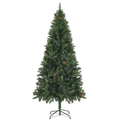vidaXL Umelý vianočný stromček s borovicovými šiškami zelený 180 cm
