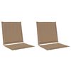 vidaXL Sedadlov&eacute; a zadn&eacute; vank&uacute;&scaron;e 2 pcs Sivohned&aacute; 47 x 45 x 2 cm
