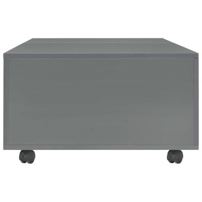 vidaXL Konferenčný stolík sivý 120x60x35 cm vysoko-lesklý