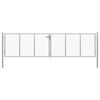 vidaXL Z&aacute;hradn&aacute; br&aacute;na, pozinkovan&aacute; oceľ, 400x100 cm, strieborn&aacute;