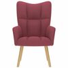 vidaXL Relaxačné kreslo vínovo-červené látkové