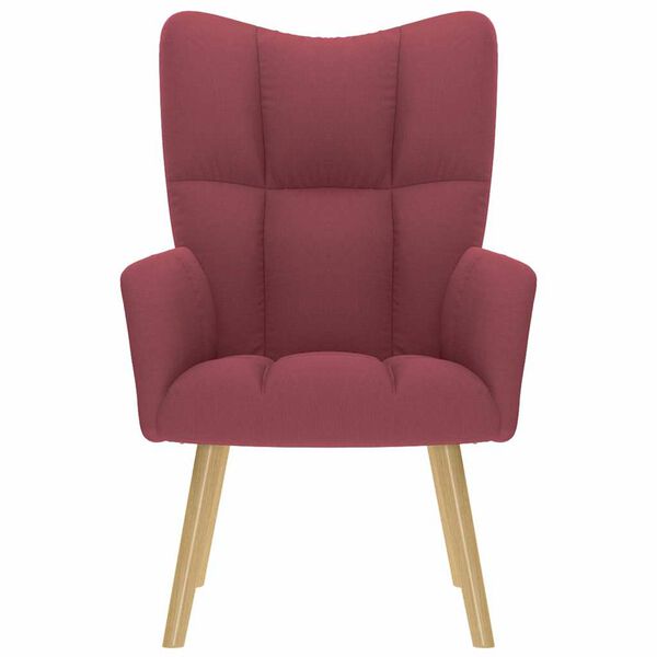 vidaXL Relaxačné kreslo vínovo-červené látkové