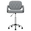 vidaXL Otočn&aacute; jed&aacute;lensk&aacute; stolička siv&aacute; umel&aacute; koža