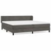 vidaXL Posteľn&yacute; r&aacute;m boxspring s matracom tmavosiv&yacute; 200x200 cm zamat