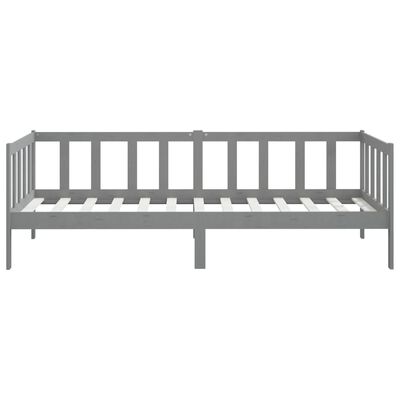 vidaXL Denná posteľ sivá borovicový masív 90x200 cm