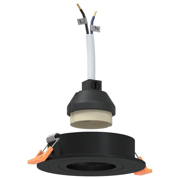 vidaXL Bodové svetlo 24 pcs Čierna 9 x 9 x 2 cm Hliník