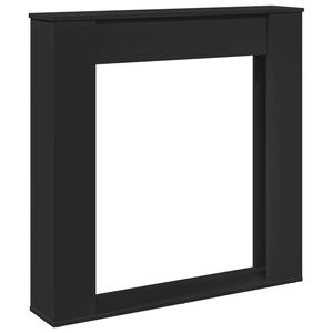 vidaXL Obloženie krbu čierne 100x20x100 cm kompozitn&eacute; drevo
