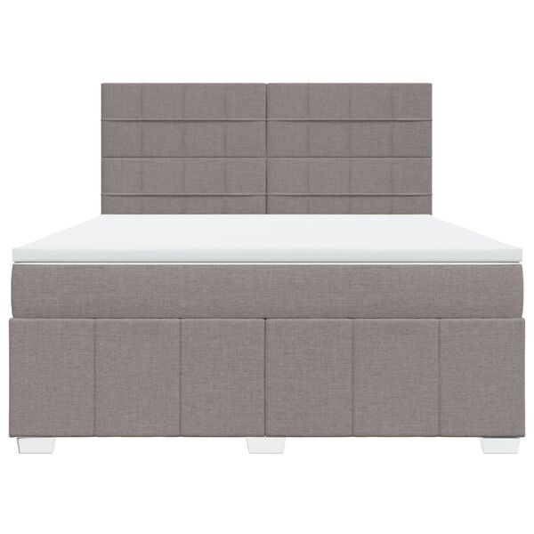 vidaXL Posteľn&yacute; r&aacute;m boxspring s matracom sivohned 180x200 cm l&aacute;tka