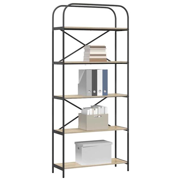 vidaXL Reg&aacute;l na knihy Sonoma dub 80 x 30 x 183 cm Kompozitn&eacute; drevo