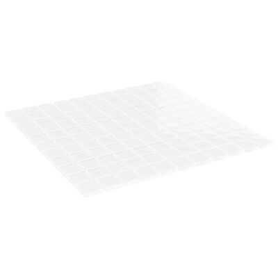 vidaXL Mozaikové dlaždice 22 ks, biele 30x30 cm, sklo