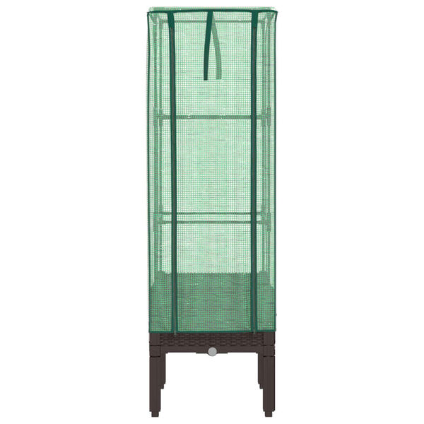 vidaXL Z&aacute;hon s krytom na sklen&iacute;k ratanov&yacute; vzhľad 40x40x140 cm