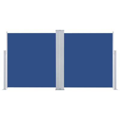 vidaXL Zaťahovacia bočná markíza, modrá 120x600 cm