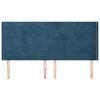vidaXL Čelo postele so z&aacute;hybmi tmavomodr&aacute; 183x16x118/128 cm zamat