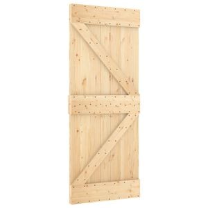 vidaXL Posuvn&eacute; dvere NARVIK Pr&iacute;rodn&aacute; a čierna 70 x 210 cm (213,5 cm)