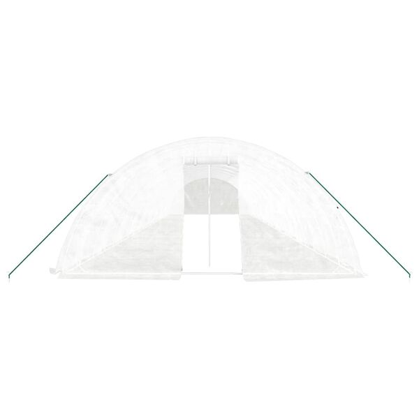 vidaXL F&oacute;liovn&iacute;k s oceľov&yacute;m r&aacute;mom biely 100 m&sup2; 20x5x2,3 m