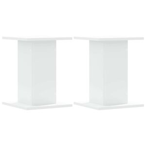 vidaXL Stojany na reproduktor 2 ks biele 30x30x40 cm kompozitn&eacute; drevo